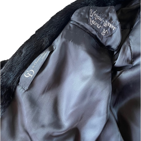 Authentic Christian Dior Genuine Black Ranch Mink Jacket Coat Women’s Large - Picture 10 of 13